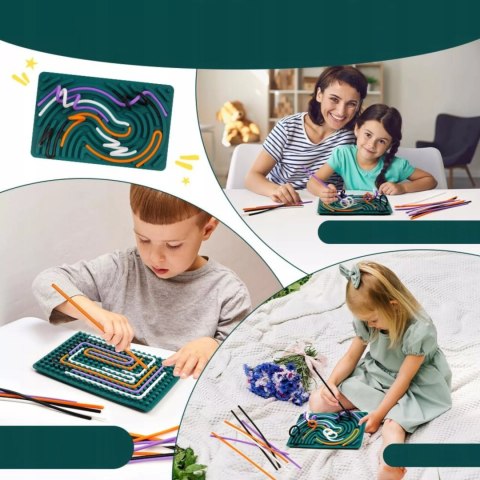 Sensoryczna tablica aktywności dwustronna silikonowa Montessori 1703N