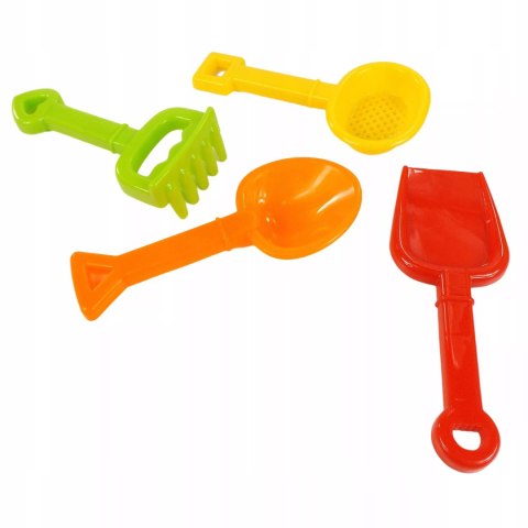 Stolik do piasku i do wody delfin młyn łopatka grabki foremki 25 el 9829