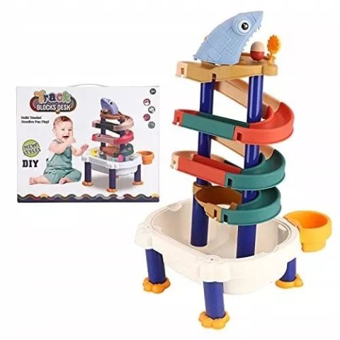 Stolik do piasku i do wody zjeżdżalnia wodna gumowe zabawki rekin 868-1