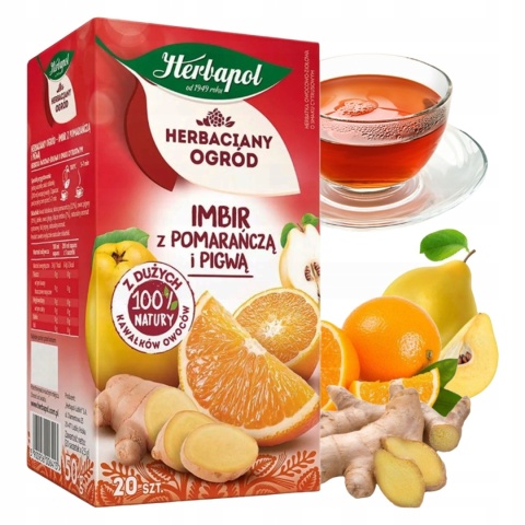 Herbata HERBAPOL HERBACIANY OGRÓD Imbir z Pomarańczą i Pigwą 20tb