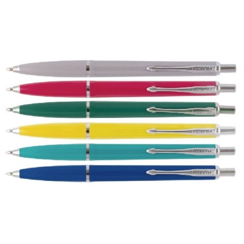 Długopis automatyczny RECORD, wielkopojemny, niebieski, MIX kolor obudowy, typ ZENITH, 110071