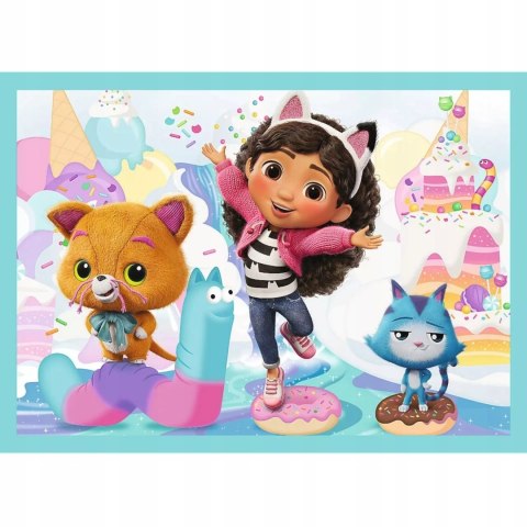 Koci domek Gabi puzzle 4 w 1 Wielka przygoda Gabby Trefl 34670