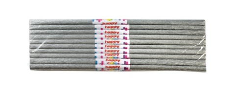 Bibuła marszczona 50x200cm, srebrny, 10 szt., HAPPY COLOR, HA 5020-81