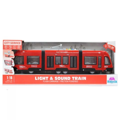 Duży tramwaj dźwięk światła baterie czerwony 930A