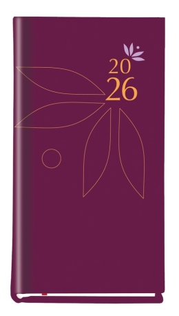 Terminarz Koliber 75x130mm 2026 - fioletowy Michalczyk i Prokop T-320-06 KALENDARZ tydzień na 2 stronach