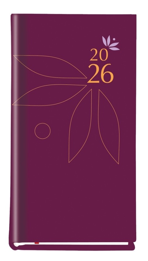 Terminarz Koliber 75x130mm 2026 - fioletowy Michalczyk i Prokop T-320-06 KALENDARZ tydzień na 2 stronach