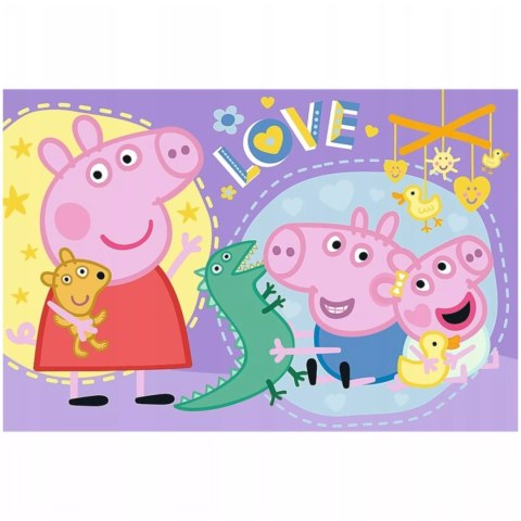 Puzzle Szczęśliwa świnka, Świnka Peppa 60 elementów Trefl 17414