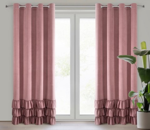 ZASŁONA GOTOWA MEGI 140 X 250 CM CIEMNORÓŻOWY