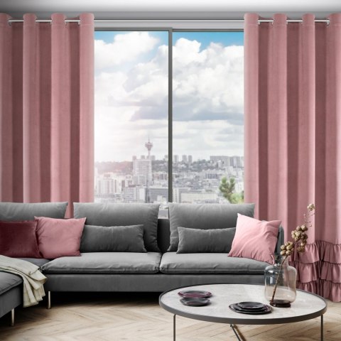 ZASŁONA GOTOWA MEGI 140 X 250 CM CIEMNORÓŻOWY