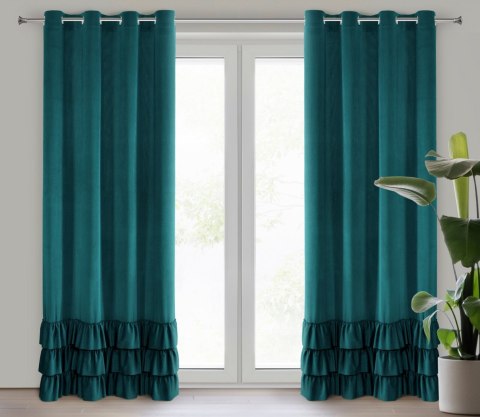 ZASŁONA GOTOWA MEGI 140 X 250 CM CIEMNOTURKUSOWY