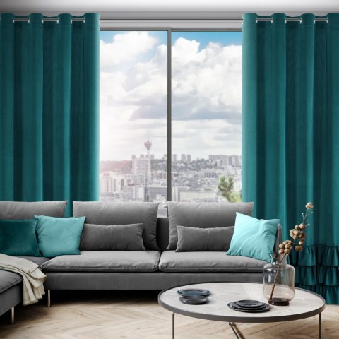 ZASŁONA GOTOWA MEGI 140 X 250 CM CIEMNOTURKUSOWY