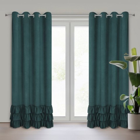 ZASŁONA GOTOWA MEGI 140 X 250 CM CIEMNOZIELONY