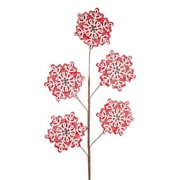 GAŁĄZKA ŚWIĄTECZNA DEKORACYJNA 248 68 X 30 CM CZERWONY