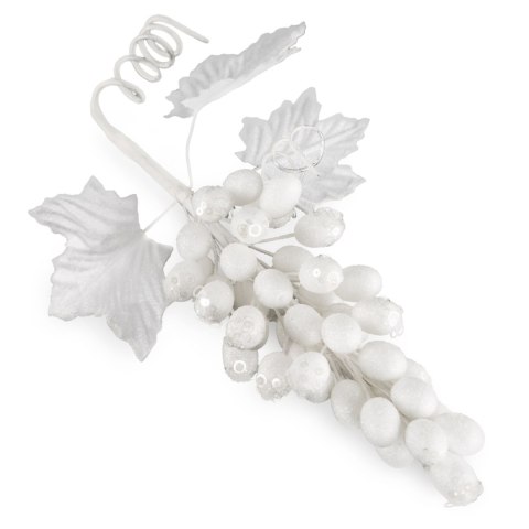 OZDOBA ŚWIĄTECZNA 552 35 X 12 CM BIAŁY