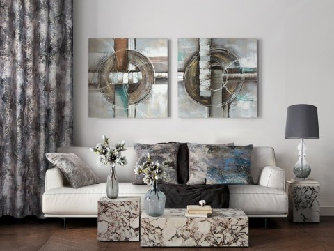 SZKLANY WAZON DEKORACYJNY EUROFIRANY LILY (FI) 27X42 CM POPIELATY