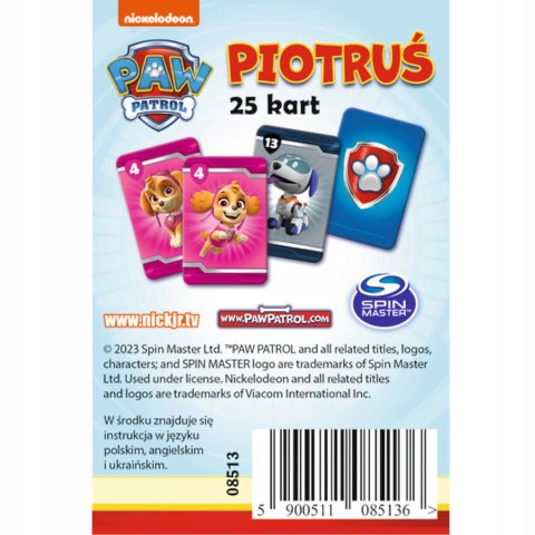 5 x Karty Piotruś Paw Patrol Psi patrol Trefl 08513