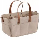 Duży Filcowy Organizer Beżowy XXL Dla Mamy i Maluszka Na Pieluszki i Akcesoria
