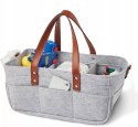 Duży Filcowy Organizer Szary XXL Dla Mamy i Maluszka Na Pieluszki i Akcesoria