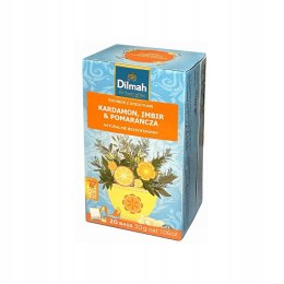 Herbata DILMAH kardamon, imbir i pomarańcza 20t ziołowo-owocowa