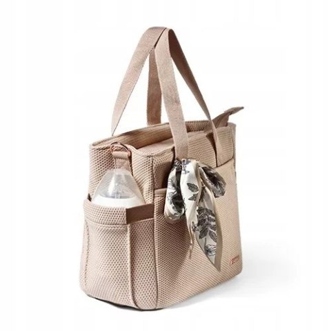 Torba dla mamy do wózka BabyOno CARMEN beżowa - stylowa i funkcjonalna torba z matą i apaszką