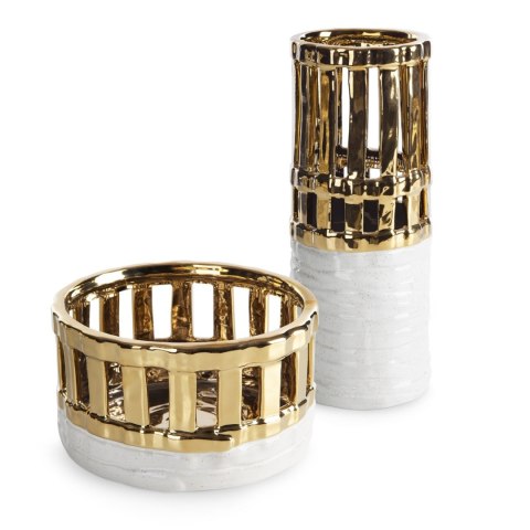 WAZON DEKORACYJNY MAELA (02) 12 X 12 X 22 CM BIAŁY