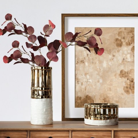 WAZON DEKORACYJNY MAELA (02) 12 X 12 X 22 CM BIAŁY