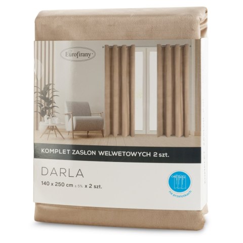 ZASŁONA GOTOWA DARLA 140 X 250 CM CIEMNOBEŻOWY