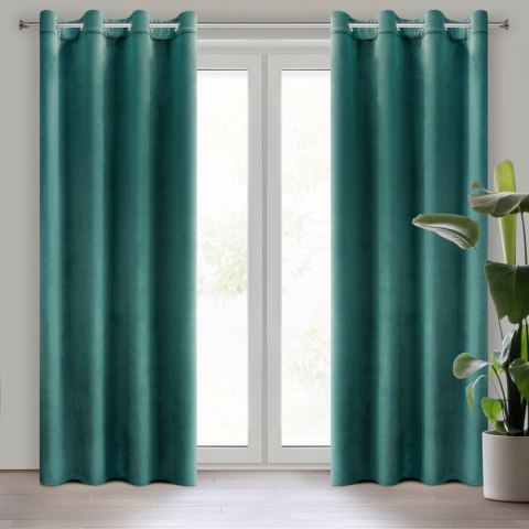 ZASŁONA GOTOWA DARLA 140 X 250 CM CIEMNOTURKUSOWY