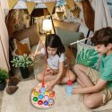 Drewniana gra łowienie rybek na magnes układanka Montessori 2 wędki kotek