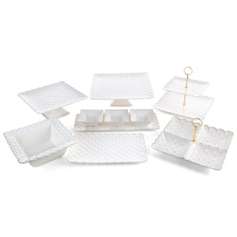 MISA EUROFIRANY DEKORACYJNA BELIA (01) 23 X 23 X 9 CM KREMOWY