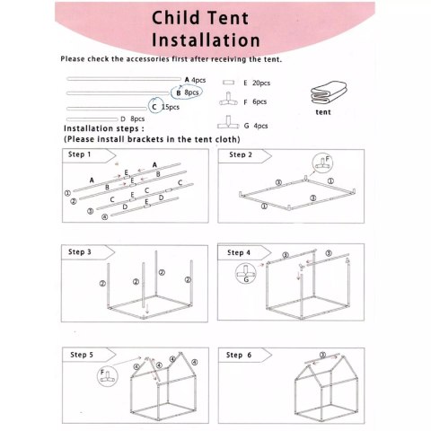 Namiot domek dla dziewczynki | Podłoga dwa okna, przytulny kącik zabaw