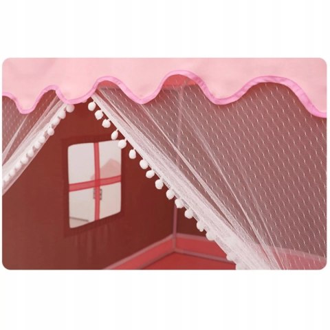 Namiot domek dla dziewczynki | Podłoga dwa okna, przytulny kącik zabaw