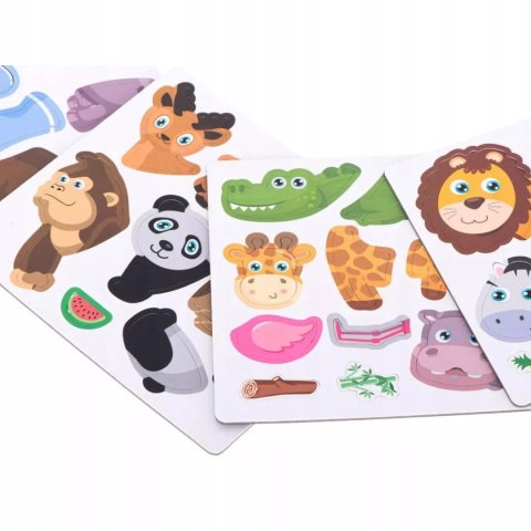 Układanka magnetyczna Montessori zwierzęta puzzle edukacyjne 47 magnesów