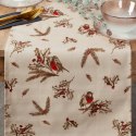 OBRUS ŚWIĄTECZNY MELODY 40 X 140 CM BEŻOWY