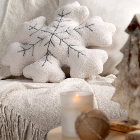 POSZEWKA ŚWIĄTECZNY 264 38 X 38 CM KREMOWY