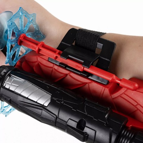 Rękawica spiderman z wyrzutnią superbohater w akcji 3 strzałki