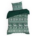 ŚWIĄTECZNY KOMPLET POŚCIELI CLOVER 220 X 200 CM CIEMNOZIELONY