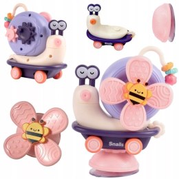 Spinner sensoryczny na przyssawkę do kąpieli i krzesełka ślimak jeżdżący