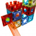 Tor Kulkowy klocki magnetyczne 96 el. konstrukcje 3D