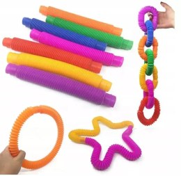 Tuby Sensoryczne Rurki XXL10 szt. Kolorowa Zabawka terapeutyczna edukacyjna