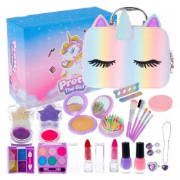 Zestaw do makijażu dla dzieci kuferek jednorożec make up biżuteria