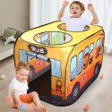 Duży namiot dla dzieci do zabawy Wesoły Autobus samo rozkładający się