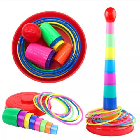 Gra zręcznościowa rzucanie pierścieniami do celu obręcze ringo 6699-53A