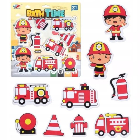 Grube piankowe strażackie naklejki do wanny do kąpieli straż pożarna