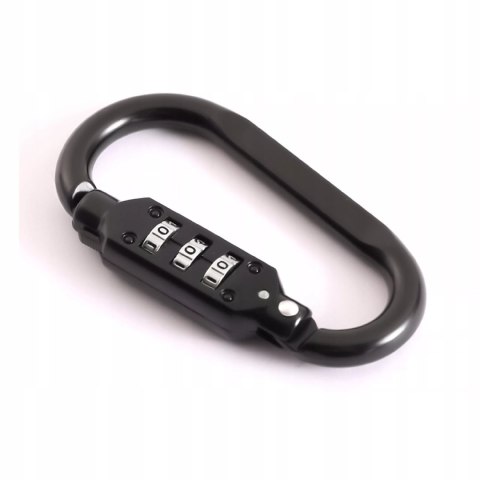 Karabińczyk z szyfrem mocne zapięcie brelok do wózka 3 cyfrowa
