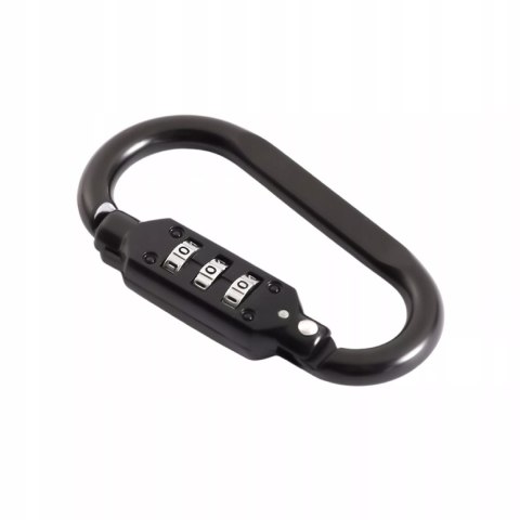 Karabińczyk z szyfrem mocne zapięcie brelok do wózka 3 cyfrowa