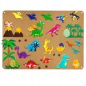 MATA EDUKACYJNA Tablica FILCOWA na rzepy dla dzieci dinozaury Montessori