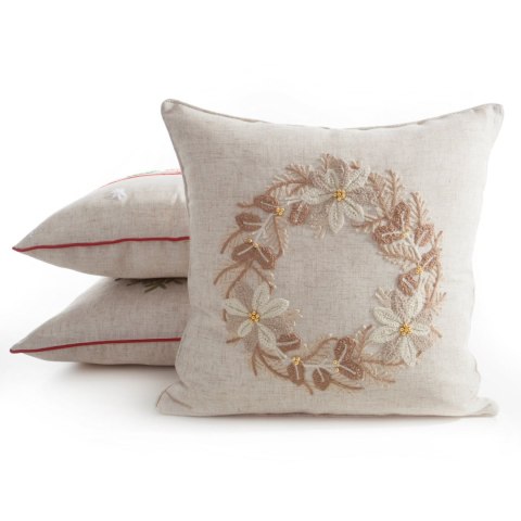 POSZEWKA ŚWIĄTECZNY 218 45 X 45 CM BEŻOWY