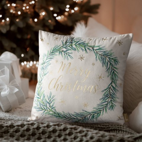 POSZEWKA ŚWIĄTECZNY 234 45 X 45 CM BIAŁY