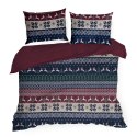 ŚWIĄTECZNY KOMPLET POŚCIELI SKANDY 220 X 200 CM GRANATOWY